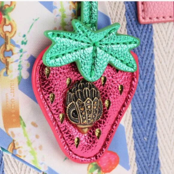 Kurt Geiger Blue and White Striped Crossbody Bag - Picture 6 of 6